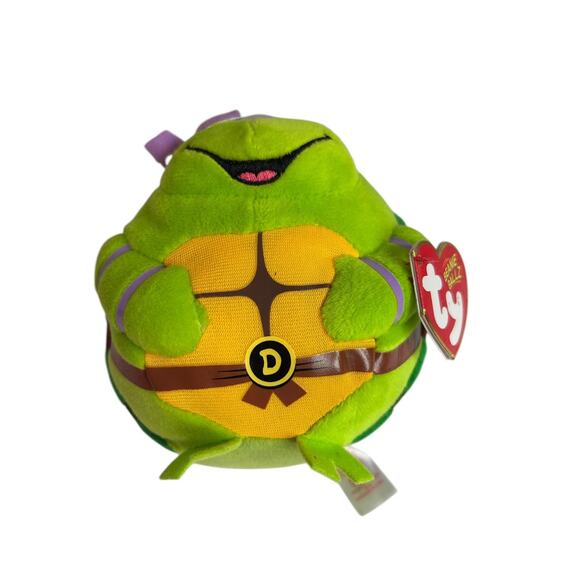 Ty Beanie Ballz Donatello TMNT Teenage Mutant Ninja Turtles New - Picture 5 of 7